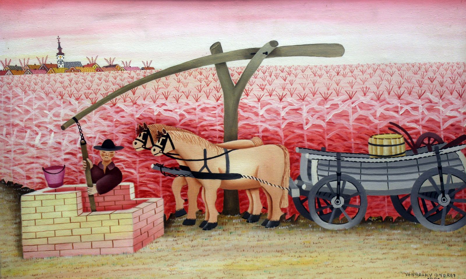 Ondrej Venjarski, Zedni konji, 35x55, 1981.jpg